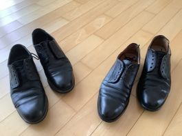 2 Paar Schuhe Leder Navyboot und Bologna Grösse 39