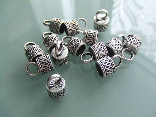 Anhänger: Endkappen Tibet Silber   1 Paar, 6-8mm – Neu (gemäss Beschreibung) aus Alpnachstad von perlengaby