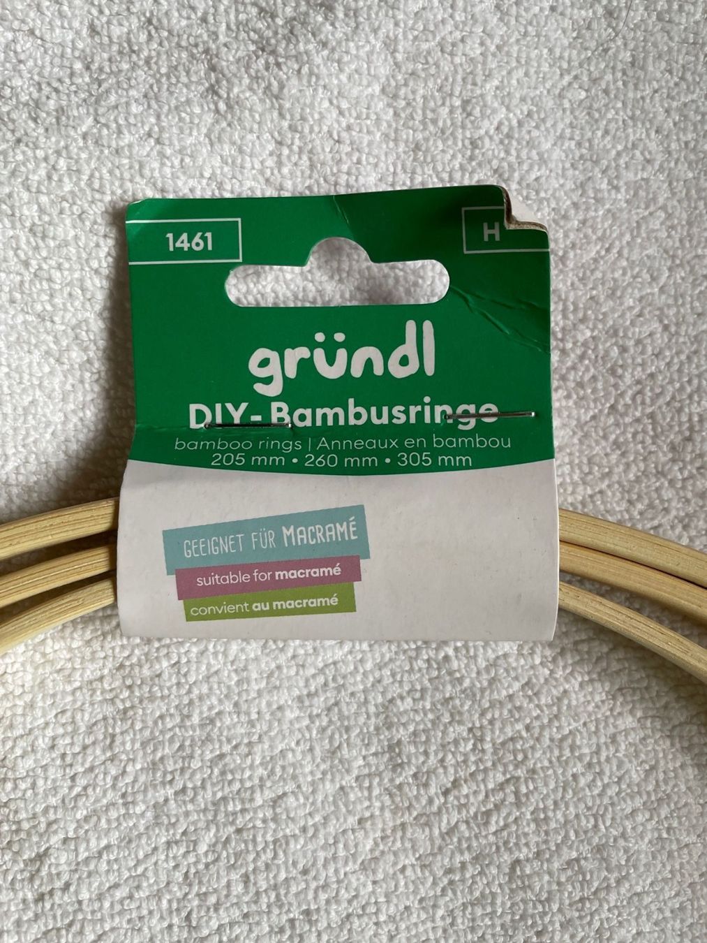 Tutte le decorazioni: Gründl Bambus-Ringe 3 Stück Makramee ring Makramee – Nuovo e nell'imballaggio originale da Buchs SG venduto da Billikatze5 1
