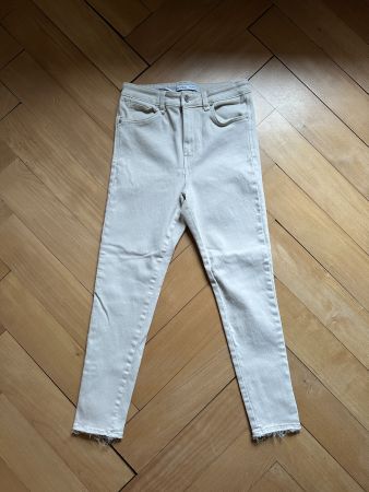 BERSHKA - High Rise Skinny Jeans beige 40
