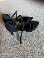 Schwarze Glitzer Pumps, Gr. 37