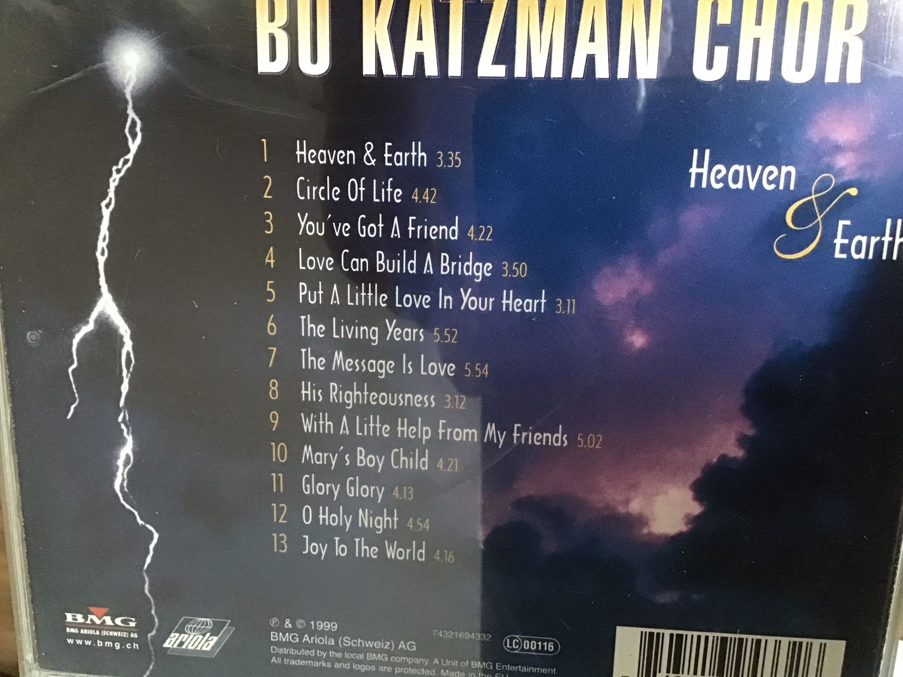 CD: CD - Heaven & Earth - Bo Katzman Chor – Usato da Thierachern venduto da sweden08 1
