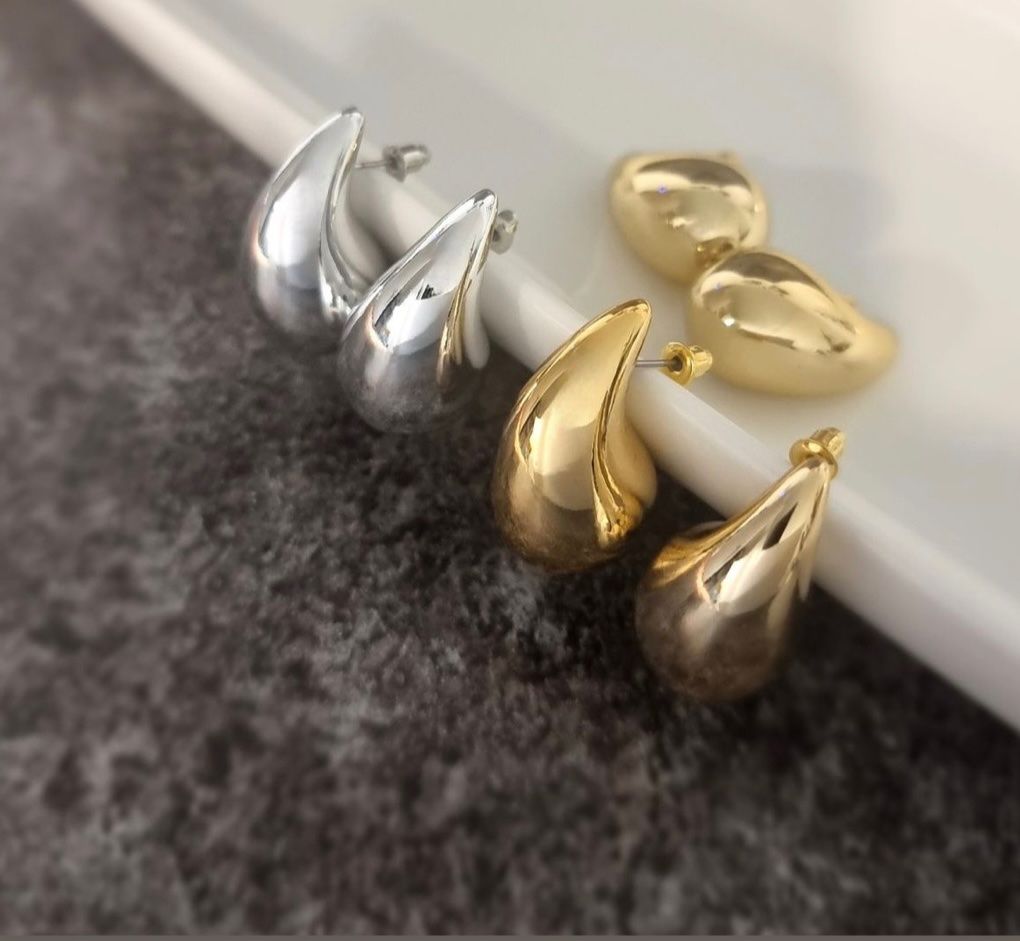 Orecchini pendenti & Orecchini a lobo: Ohrstecker Tropfenform Goldfarben Damen – Nuovo e nell'imballaggio originale da Dietikon venduto da vithya88