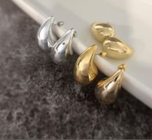 Ohrstecker Tropfenform Goldfarben Damen