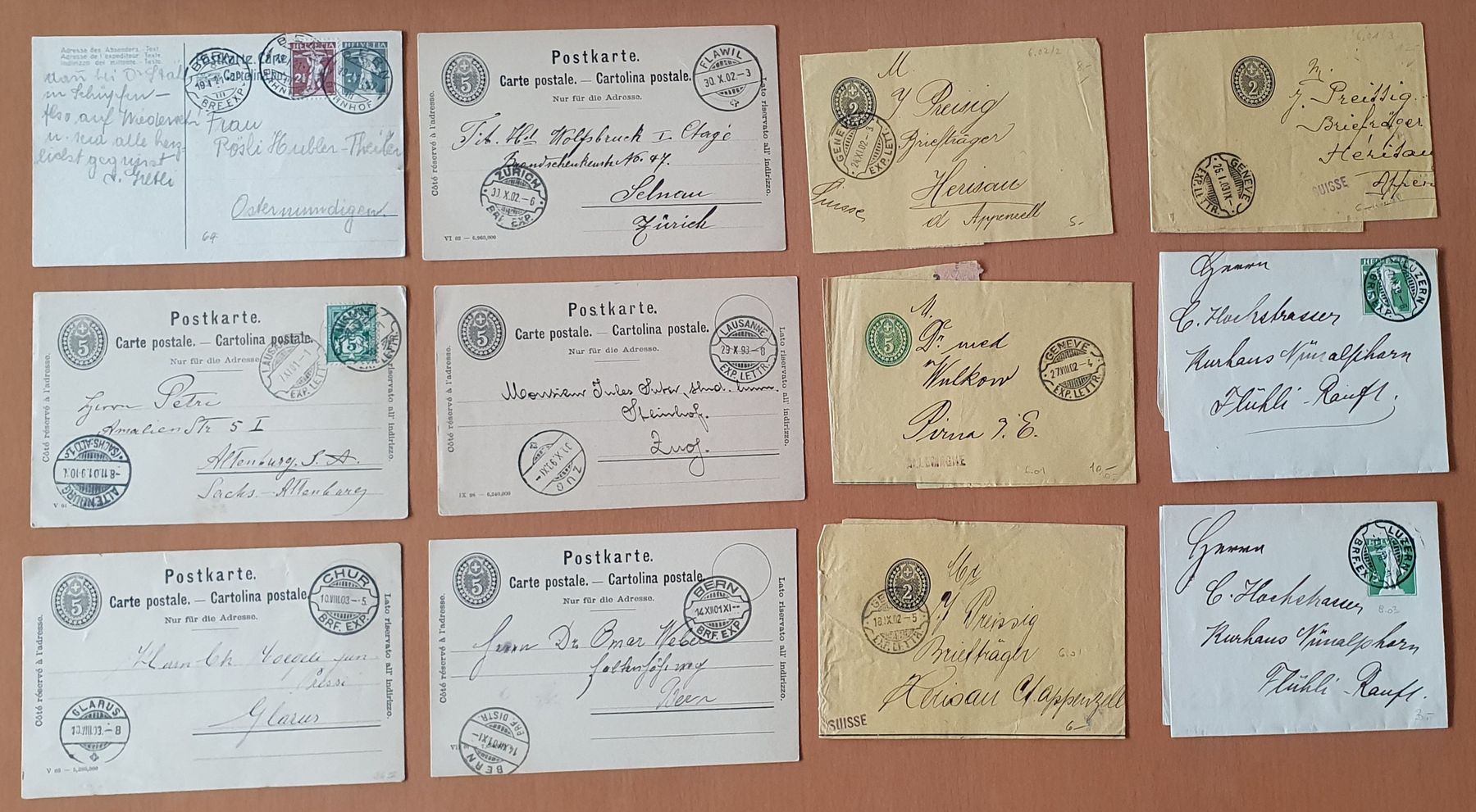 Tutti i francobolli: 64 Ganzsache mit Rasierklingenstempel – Usato da Kreuzlingen venduto da Rschweiz1
