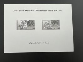 BRD Offiz. Schwarzdruckblock Chemnitz   1990  (R636)
