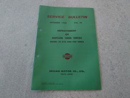 Datsun 1000 Service bulletin B10 / B20 (1968)
