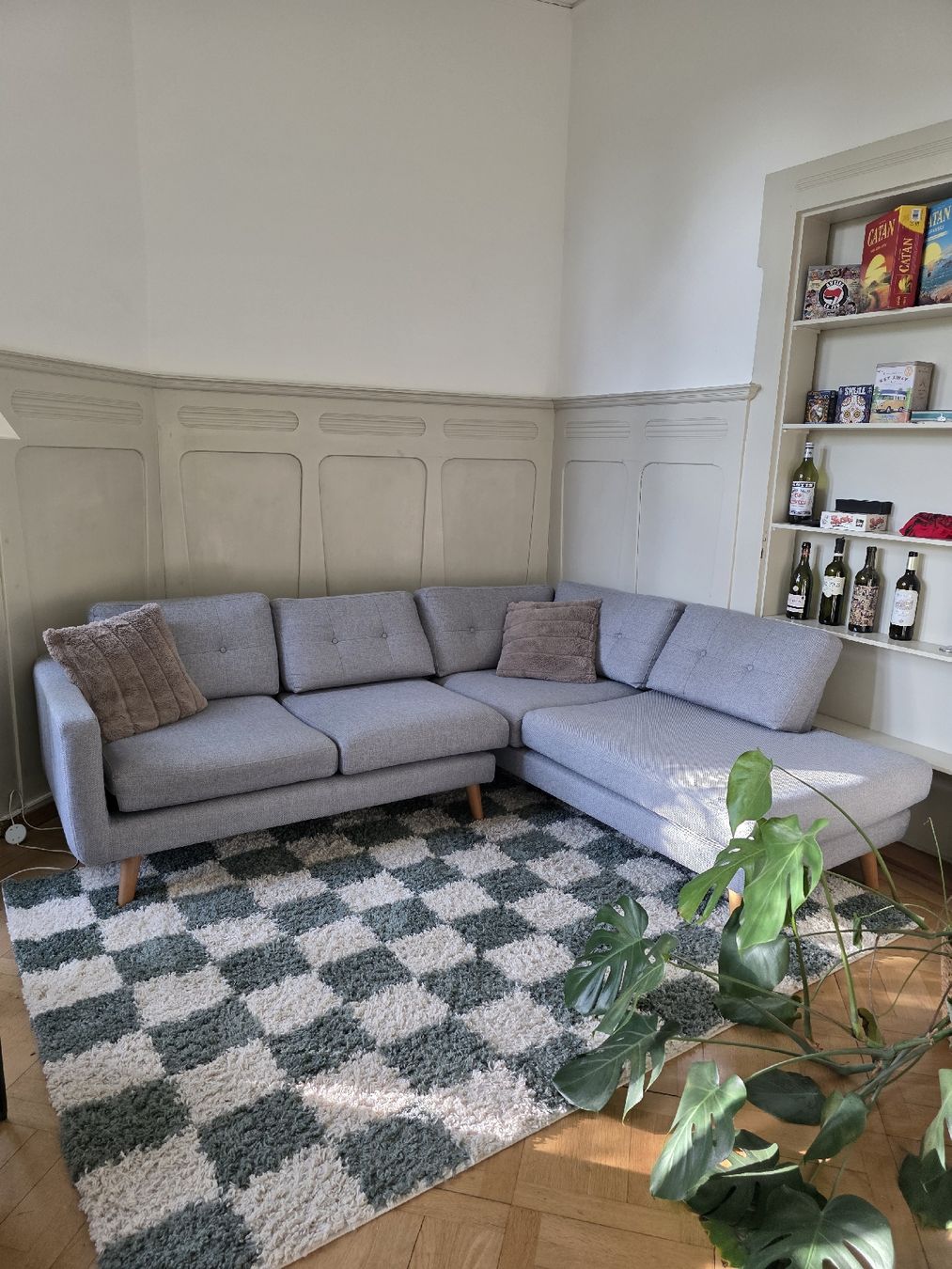 Divani: graues Ecksofa mit Recamiere - modular – Usato da Zürich venduto da aez_25sd