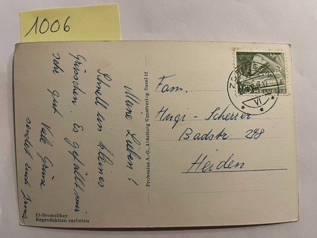 Cartes postales: alte Ansichtskarte Zofingen Aarburgerstrasse, 1954 – D'occasion à Niederwil AG par dahu75 1