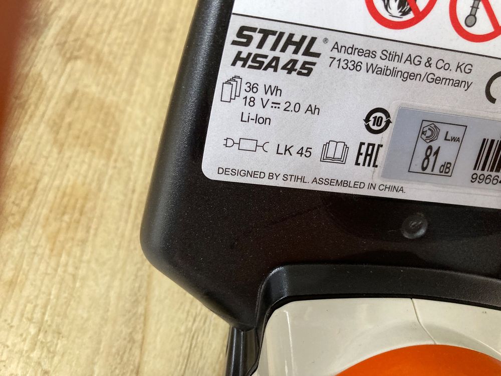STIHL Akku Heckenschere STIHL HSA 45 nicht gebraucht NEU Kaufen auf