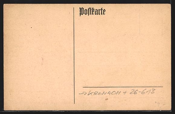 Cartoline postali: Handgemalt: Kronach / Bayern, Ortspartie – Usato da Berlin venduto da bartko-reher 1