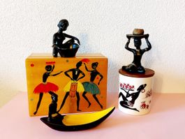 Vintage Design 50s  Afrika Figuren Akt Dose (Stil Cortendorf