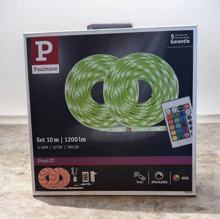 Paulmann SimpLED Strip Set RGB mit 10 Metern Länge (Neu und ...