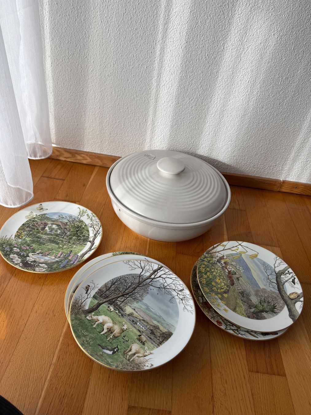 Royal Worcester Set di piatti: 6x Tellerset von Royal Worcester und 1x Bräter – Usato da Wetzikon ZH venduto da Em_Sa