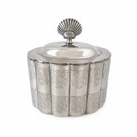 Boîte bijoux métal argenté / Schmuckdose versilbert Muschel