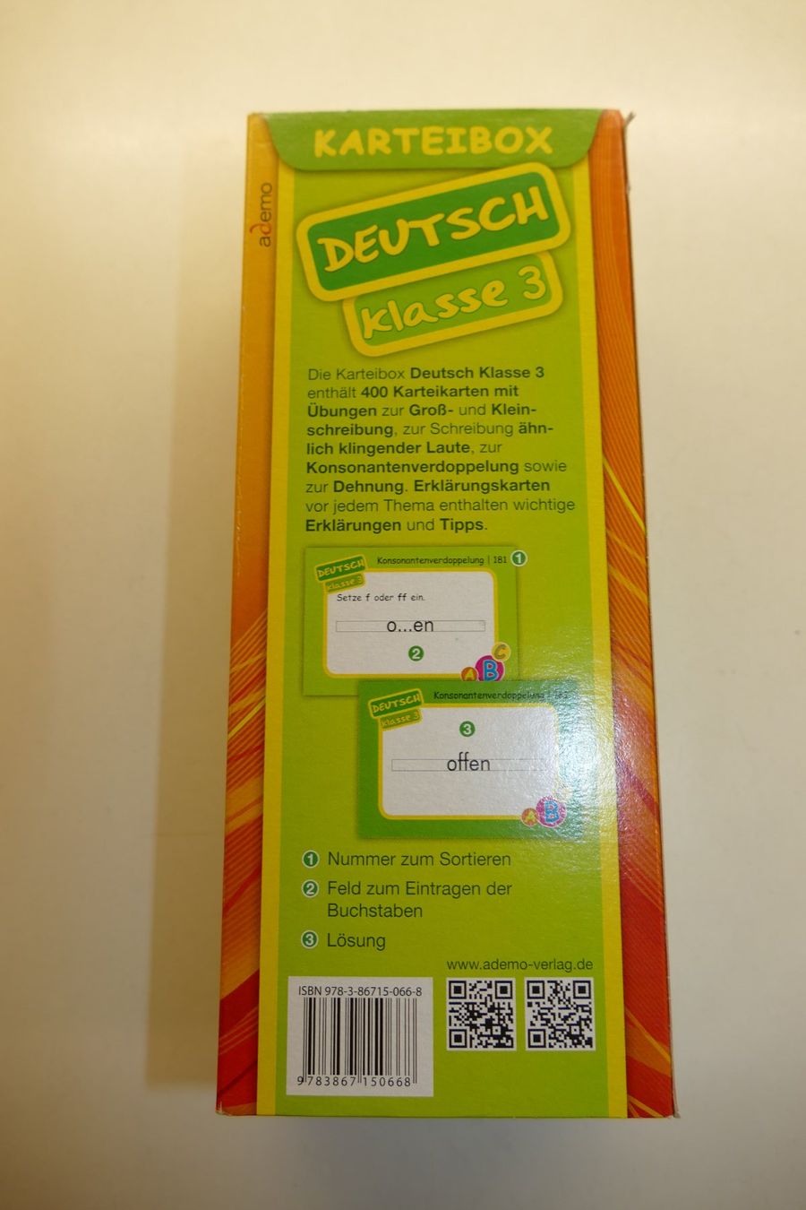 Giochi: Ademo: Karteibox Deutsch 3.Klasse – Usato da Niederhasli venduto da Flash32 1