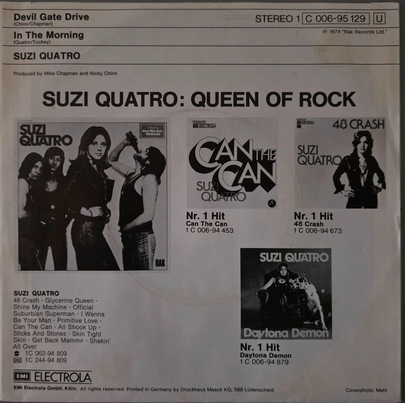 Schallplatten: Suzi Quatro Single – Devil Gate Drive – Gebraucht aus Root von atelier22 1