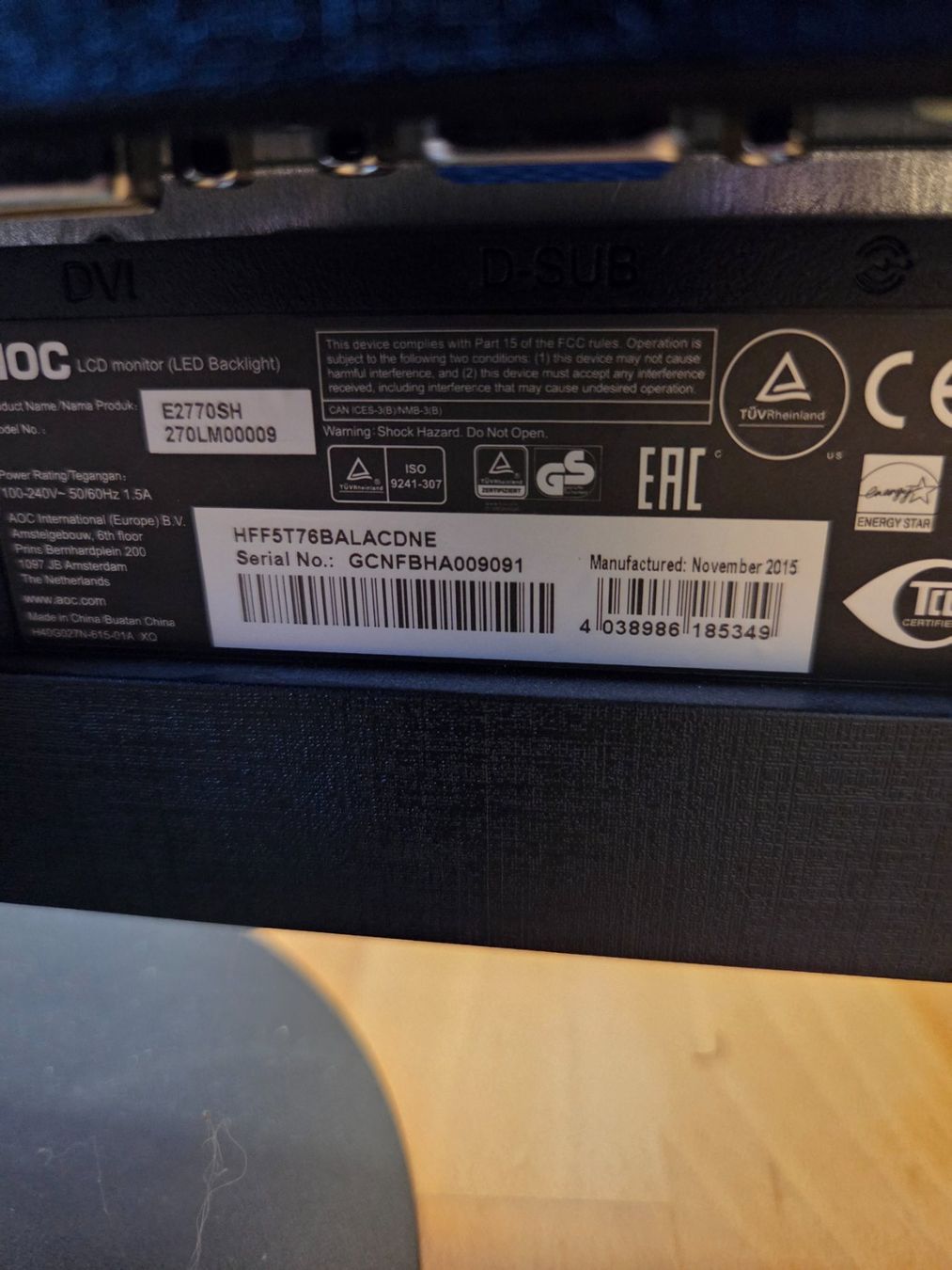 AOC Monitore: 27" Monitor mit Lautsprecher – Gebraucht aus Oberwil (Dägerlen) von Mcsteven 2