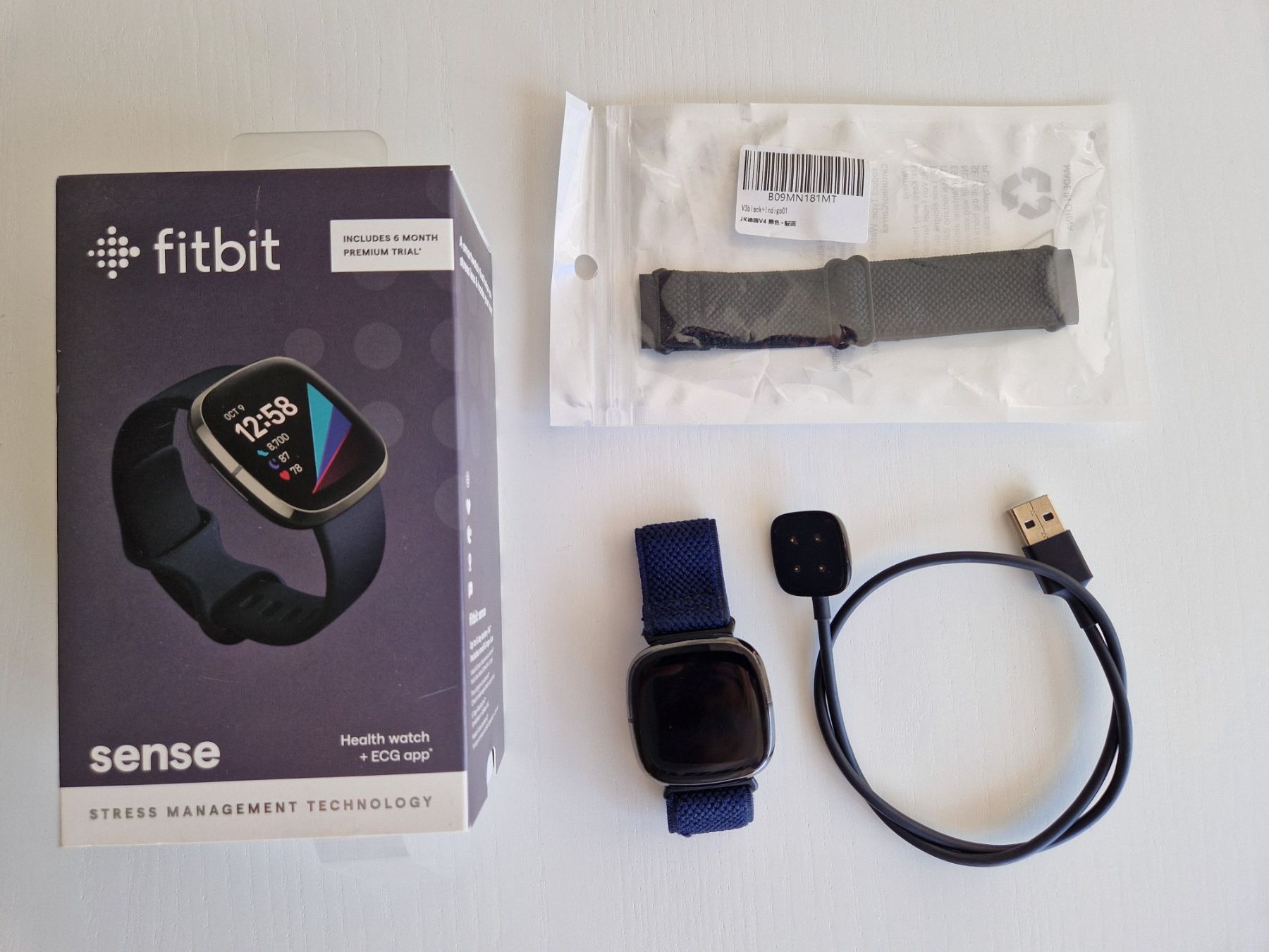 Fitbit Smartwatch: Fitbit Sense mit neuem Armband und Originalverpackung – D'occasion à Zürich par mar_8c9q
