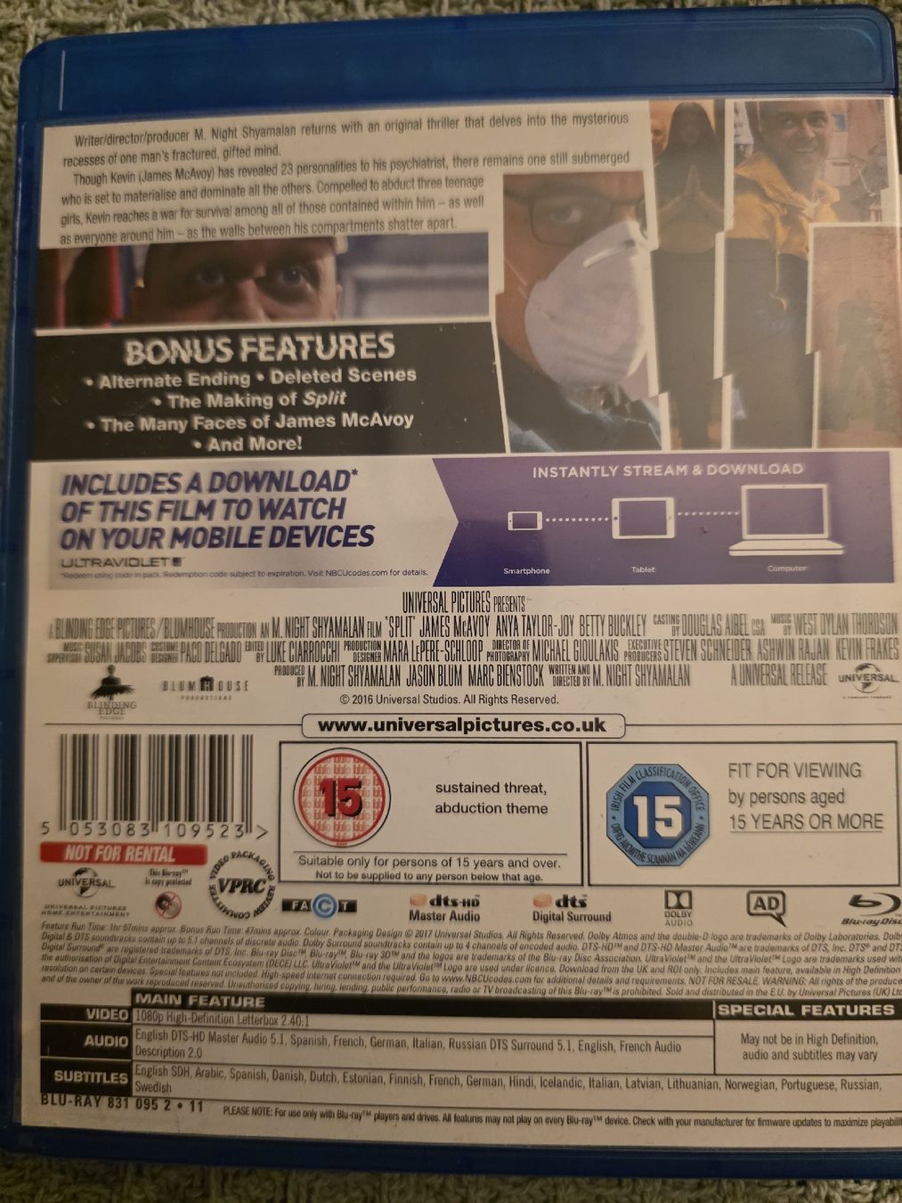 Tous les DVDs: Split - Blu-ray – D'occasion à Ellikon a d Thur par razzorblog 1