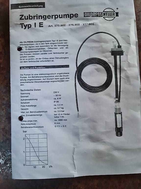Pumpen & Teile: pompe à immertion AP277  pour mazout – Gebraucht aus Chalais von Pmacoustique