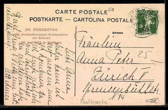 Cartoline postali: Solothurn, Stadtansicht mit Turm und Br – Usato da Berlin venduto da bartko-reher 1