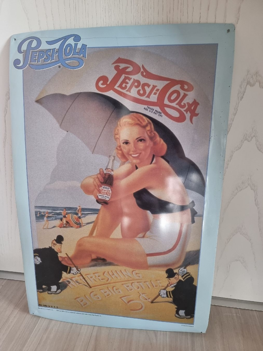 Pepsi Insegne: Pepsi-Cola Blechschild "Sonnenschirm" - alt limitiert – Usato da Uetendorf venduto da .Eidgenosse.