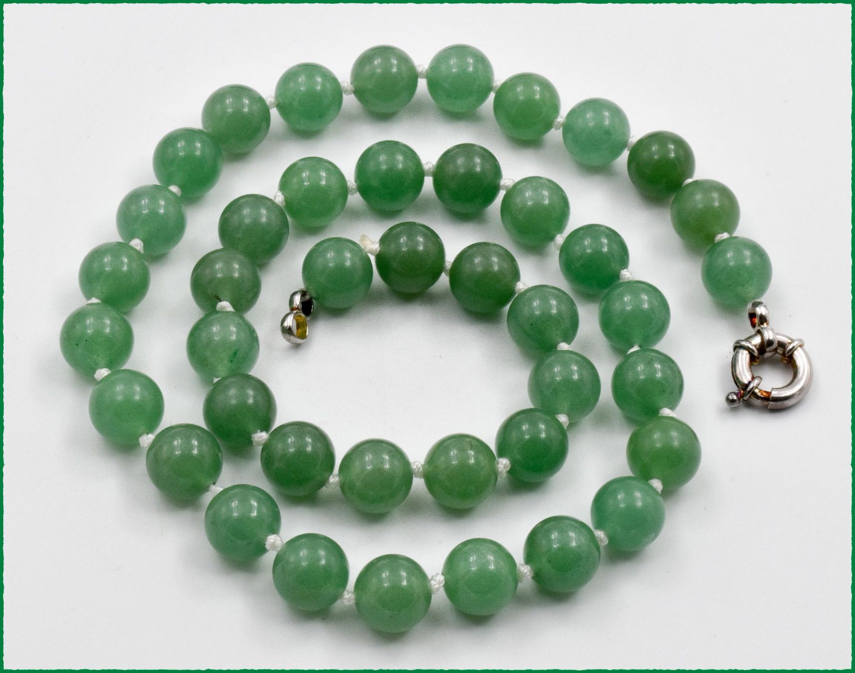 Catenine: ♛ Wunderschöne Jade - Kette ca. 52.5cm 925 Silber – Nuovo e nell'imballaggio originale da Oberglatt ZH venduto da Hot-Spot 2