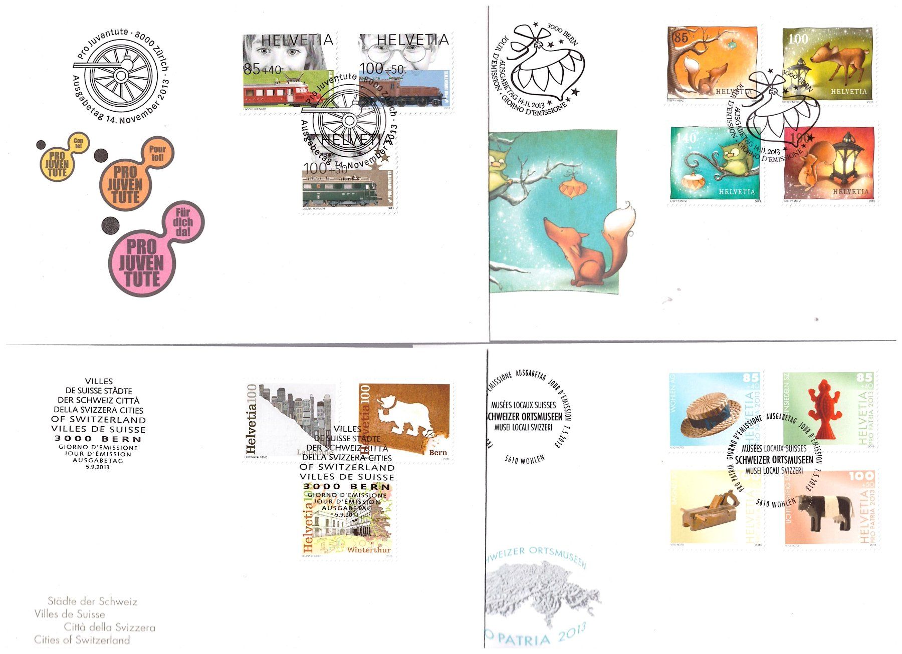 Tutti i francobolli: 2013 FIRST DAY COVER – Usato da Dübendorf venduto da Piero2