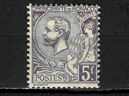 1920 Monaco 5 Franc Violet /**