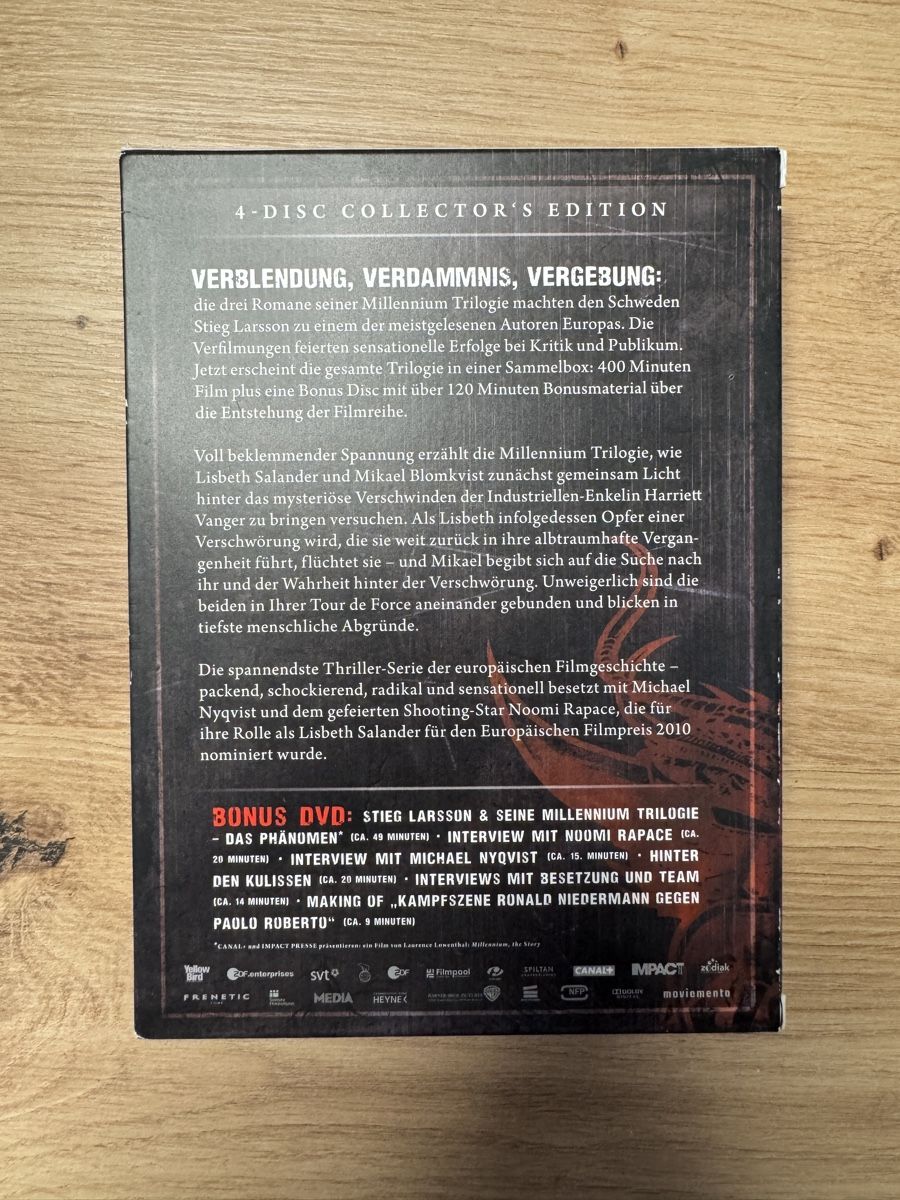 Tous les DVDs: Stieg Larsson Millennium Trilogie DVD Box  – D'occasion à Biberist par etesummer 1