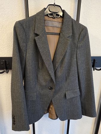Blazer Zara Basic gris chiné taille M 