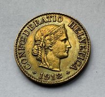 1918 10 Rappen Messing vz