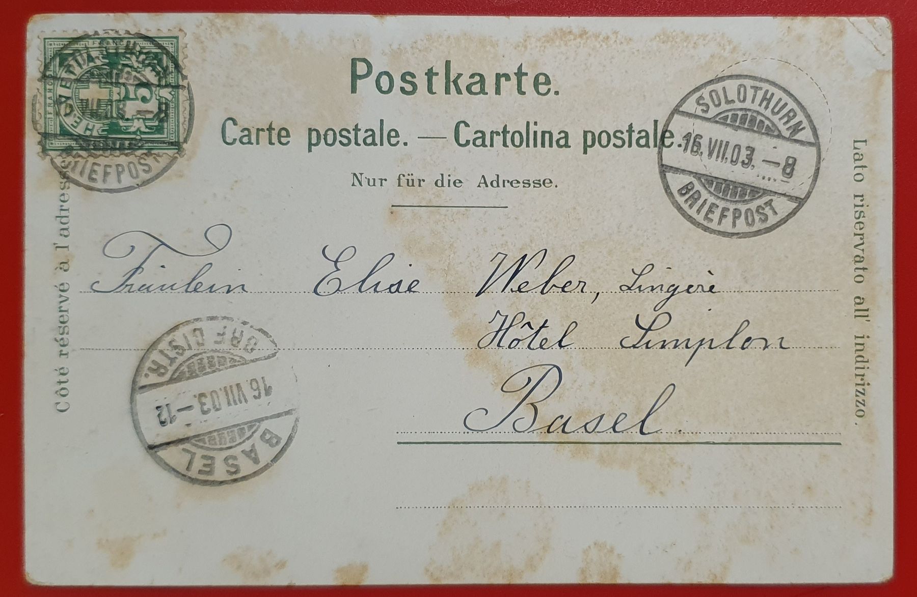Cartoline postali: Gruss aus Langenthal – Usato da Kreuzlingen venduto da Rschweiz1 1