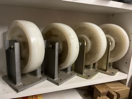 4 x Bockrollen mit Bauhöhe 22 cm