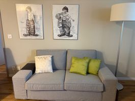 2er-Sofa grau (IKEA KIVIK)