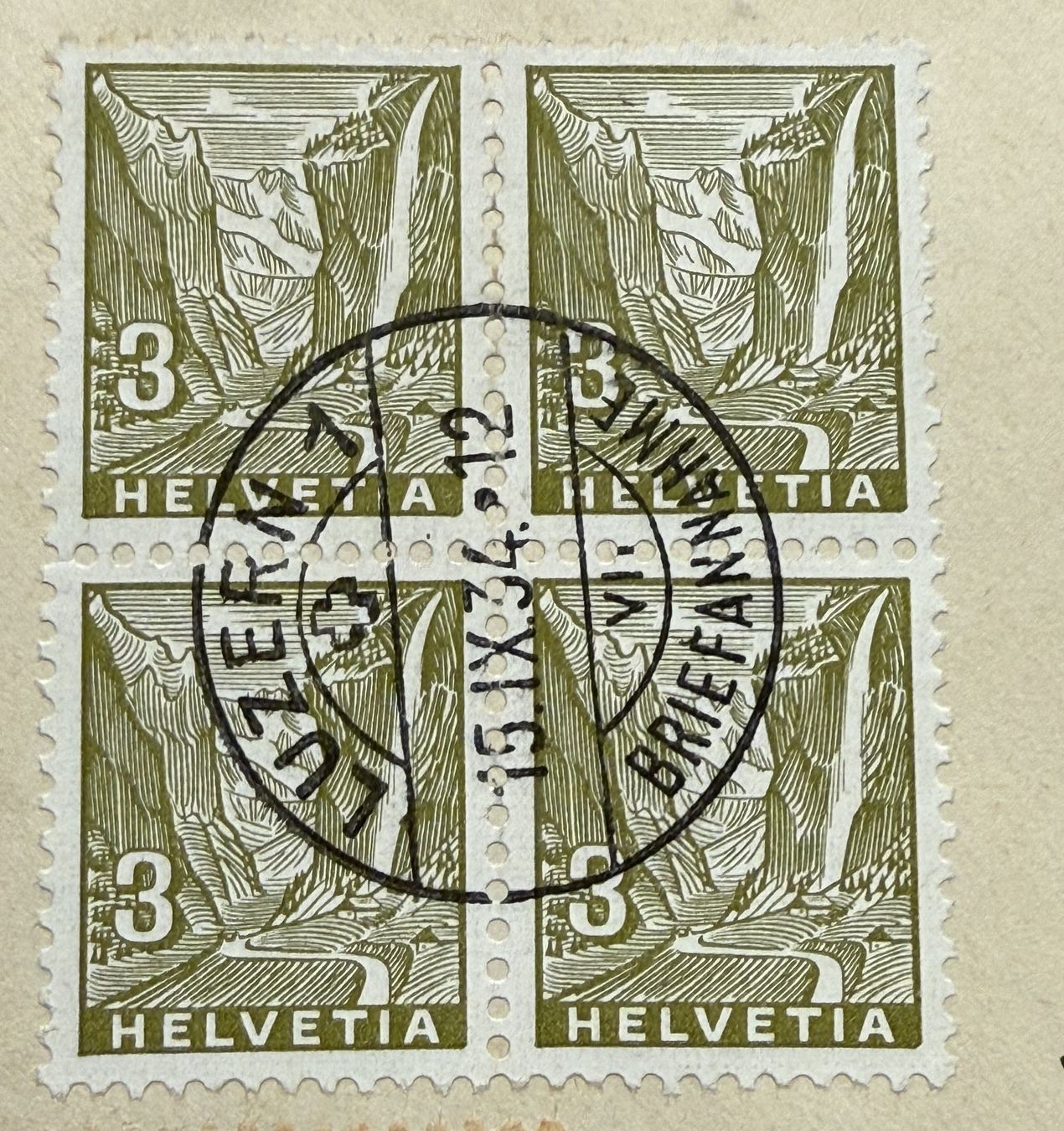 Tutti i francobolli: 182z + 194 Brief SBK 210.- – Usato da Steinhausen venduto da yukon26 2