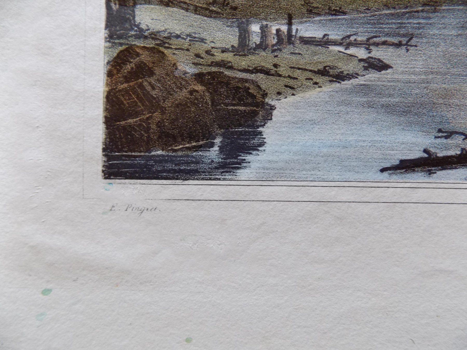 Stiche: Oeschinensee kolorierte Lithographie – Gebraucht aus Risch von Antikfee 9