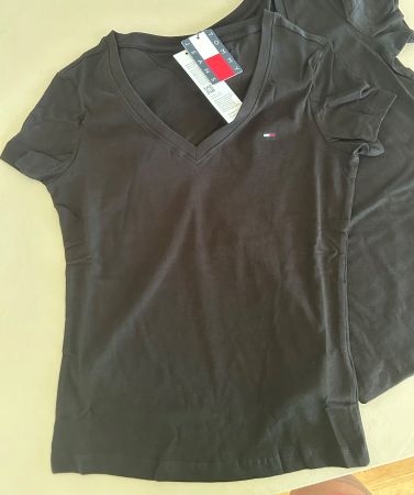 Tommy Hilfiger 🖤2er-Set Slim Fit T-Shirts NEU Gr. S schwarz