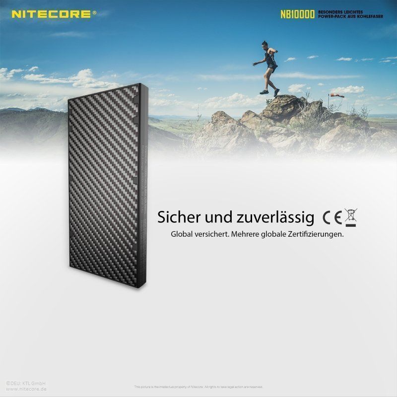 NiteCore Caricabatterie: superleichte Powerbank NITECORE NB10000 – Nuovo e nell'imballaggio originale da Grüningen venduto da Prolumin 6
