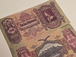UNGARN / HUNGARY 100 SZAZ PENGO 1943 MAGYAR NEMZETI BANK