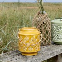 Chic Antique Windlicht mit Muster, Höhe 20 cm