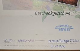 Travel Shop Basel  Gutschein Fr. 300
