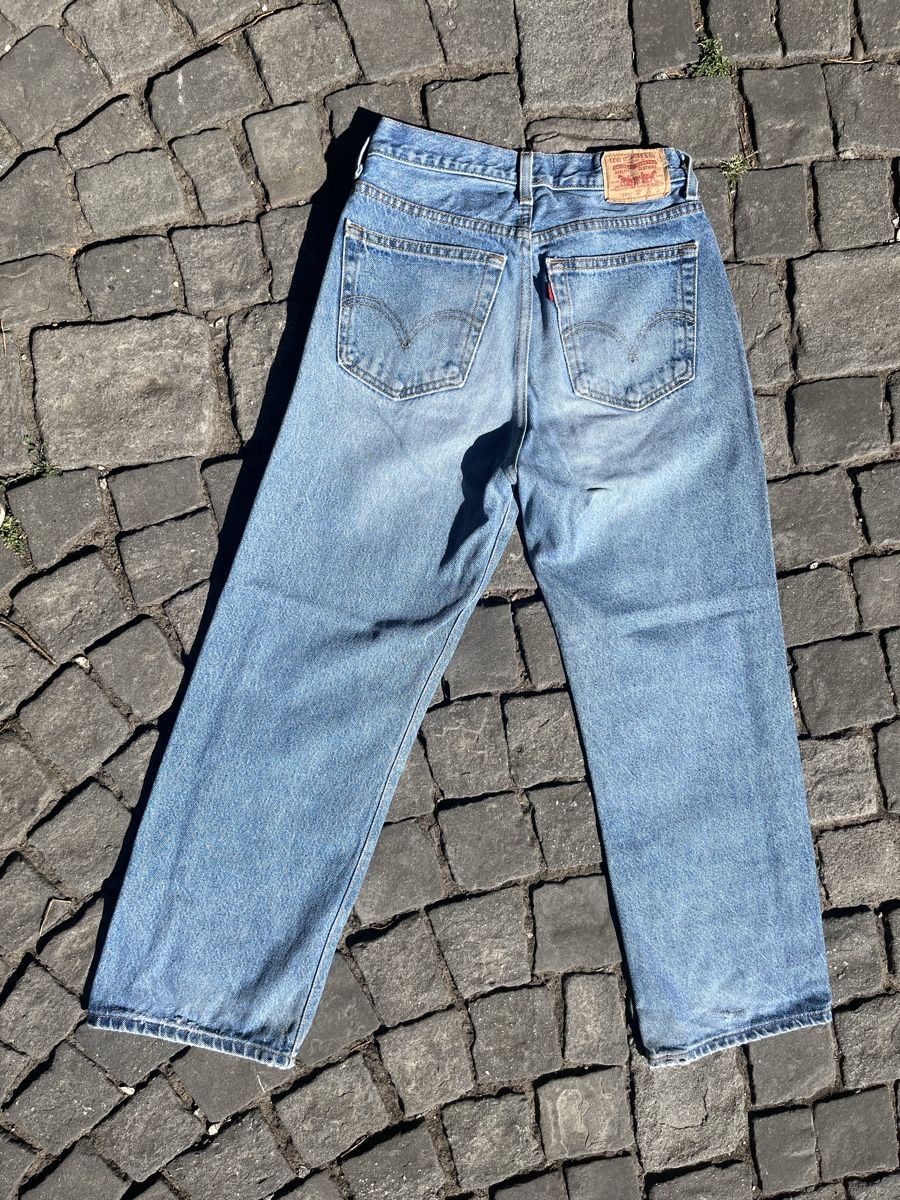 Levi's Jeans: Levis Jeans blau mit Aufnähern gebraucht – Usato da Basel venduto da vic_mc5k 4