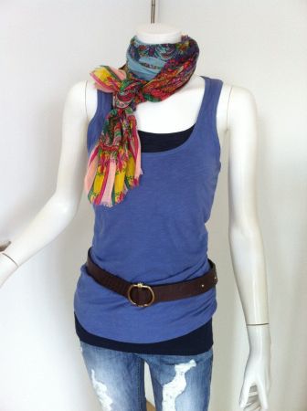 🤩MANGO BASIC TANK TOP BLAU NEUWERTIG & ARMANI P.