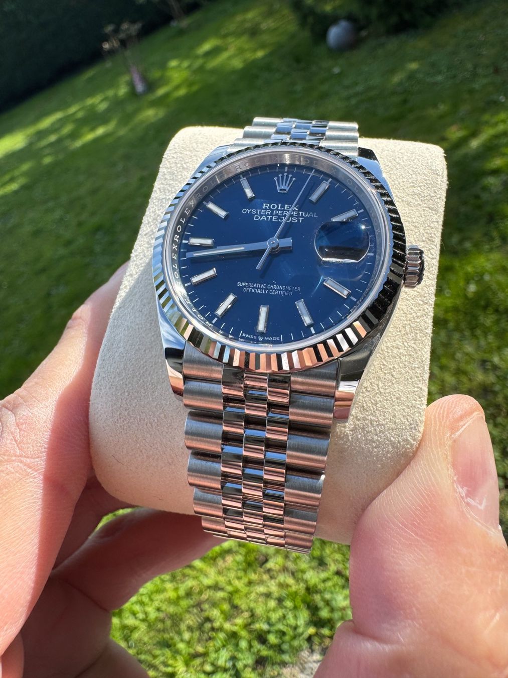Rolex Montres: Rolex Datejust 36mm, neuve, cadrann bleu – Neuf avec emballage d'origine à Perly par Doghos 2