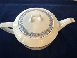 Kaffeekanne Langenthal Suisse 1 Lt. floral weiss guter Zust.