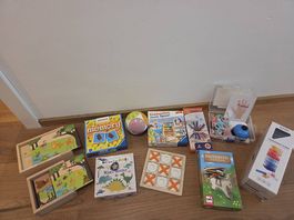 Diverse Spieleset, Memory, Domino, Mikkado usw.