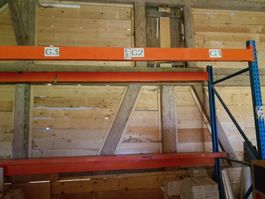 Schwerlastregal Metall orange blau gebrauchter Zustand