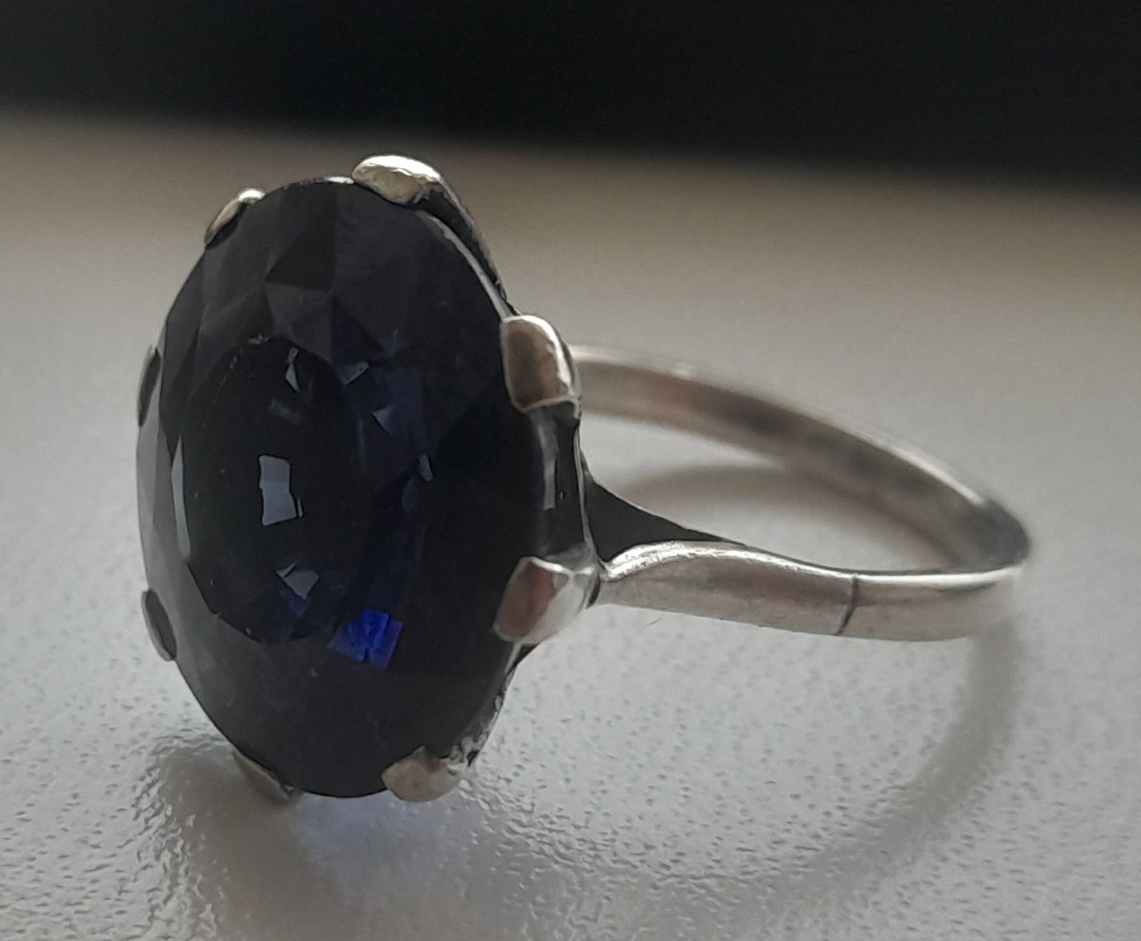 Ringe: Bague en argent 800,et Saphir véritable.  – Gebraucht aus Lausanne von Glam-Luxe